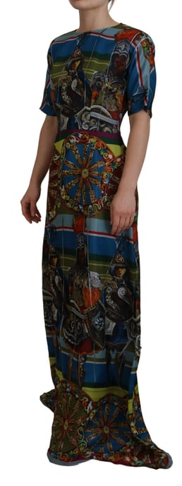 Printed Silk Maxi Dress - Image 2