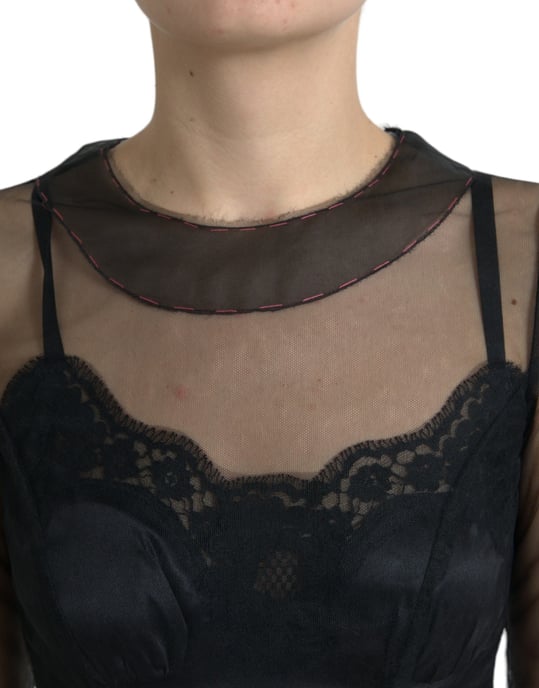 Blommig Broderad Klänning Lång Klänning - Image 4