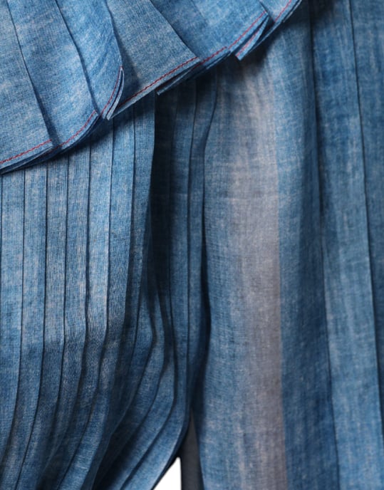 Pleated Maxi Dress High-low Hem - Image 6