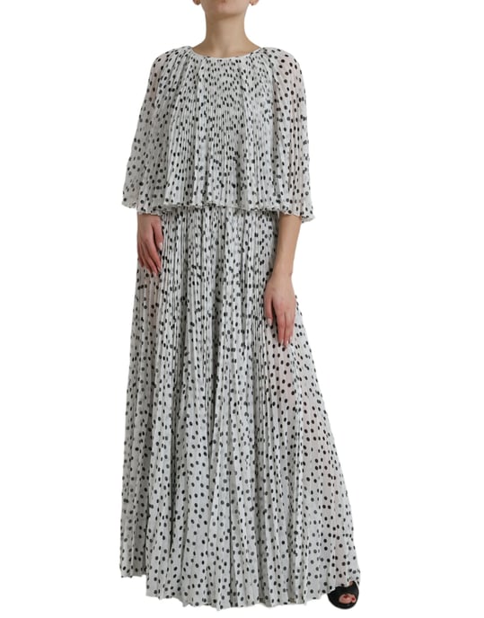 Gestreepte Plissé Maxi Jurk - Image 2