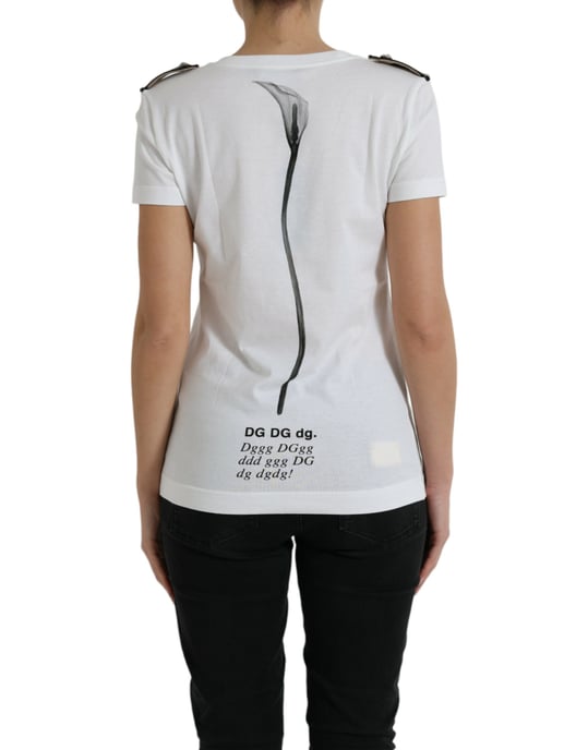 Floral Short Sleeve Crew Neck Tee - Image 3