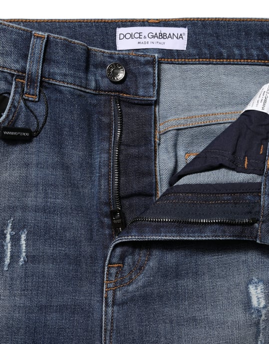 Slitet Rivet Skinny Jeans - Image 4