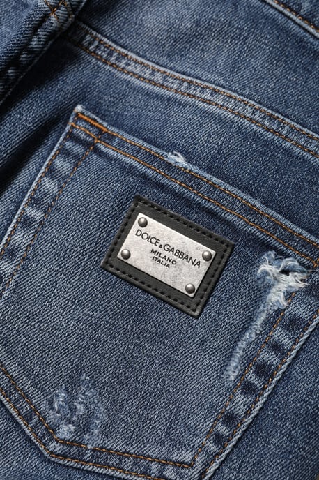 Slitet Rivet Skinny Jeans - Image 5