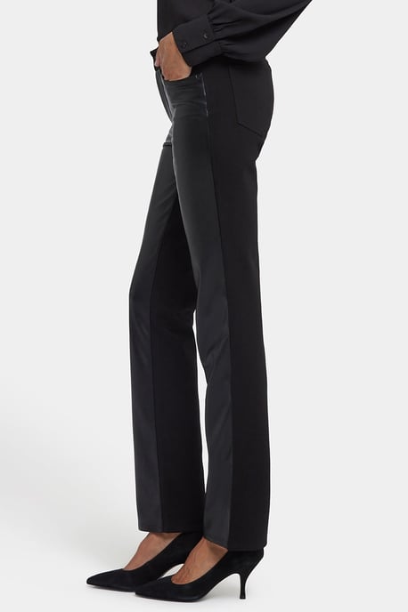 Vegan Stretch Sculpt-Her™ Leren Marilyn Rechtoire Broek | Zwart - Image 2