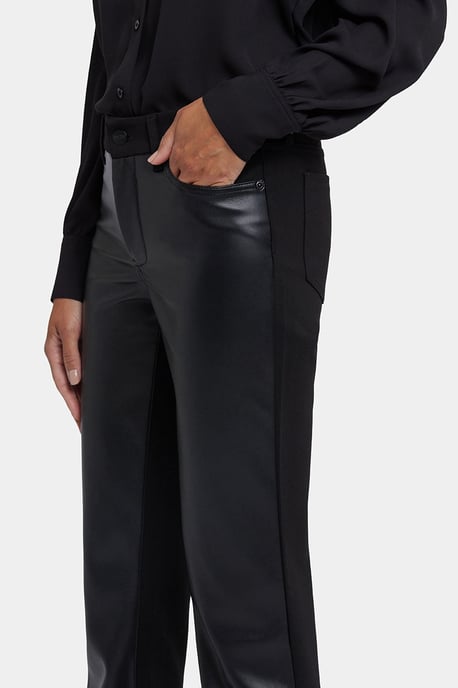 Vegan Stretch Sculpt-Her™ Leren Marilyn Rechtoire Broek | Zwart - Image 4