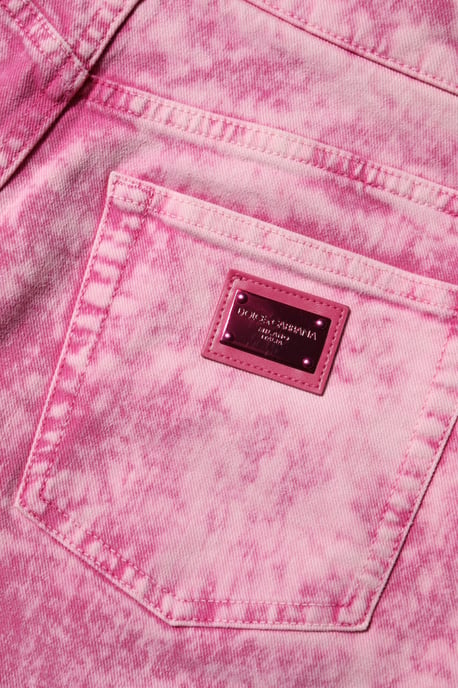 Rosa Tvättade Jeans - Image 5