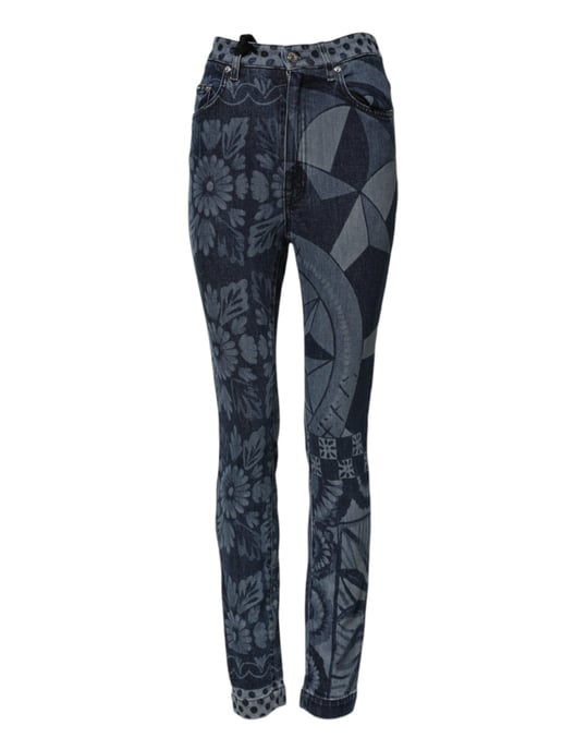 Mönstrade Denim Slim Jeans - Image 2