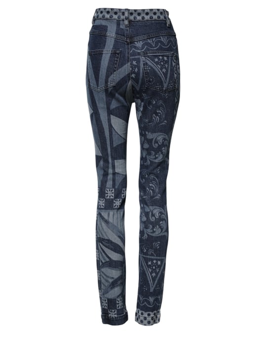 Mönstrade Denim Slim Jeans - Image 3