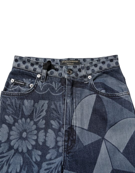 Mönstrade Denim Slim Jeans - Image 4