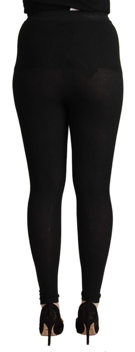 Dolce Gabbana Ribbade Stickade Leggings - Image 3