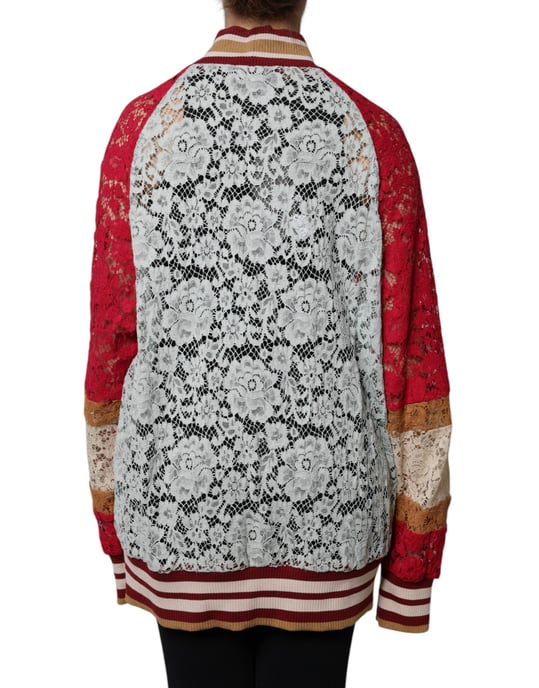 Lace Cardigan Knitwear Patchwork - Image 3