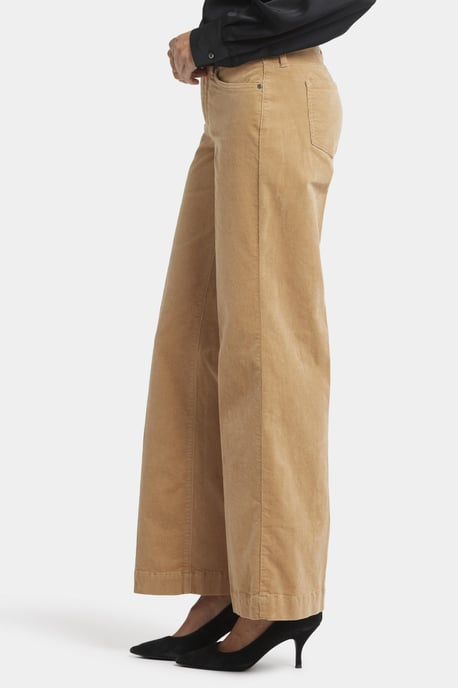 Teresa Wide Leg Corduroy Trouser | Sand Dune - Image 2