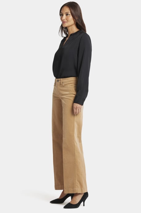 Teresa Wide Leg Corduroy Trouser | Sand Dune - Image 5