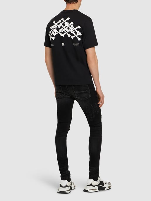 Hollywood Bones Stacked Logo T-Shirt in Black - Image 5