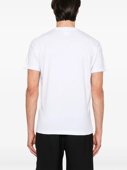 Flockad Logotyp T-shirt i Vitt - Image 6
