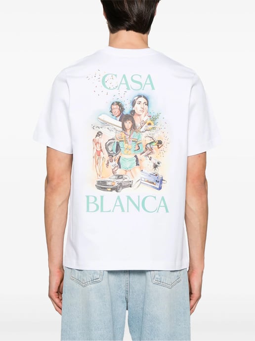 Celebration Du Sport Printed T-Shirt in White - Image 4
