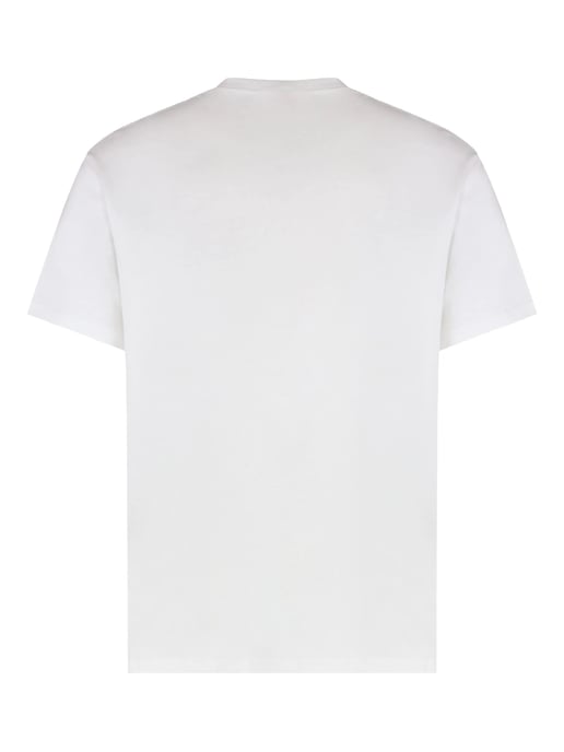 Flocked Logo T-Shirt in White - Image 3