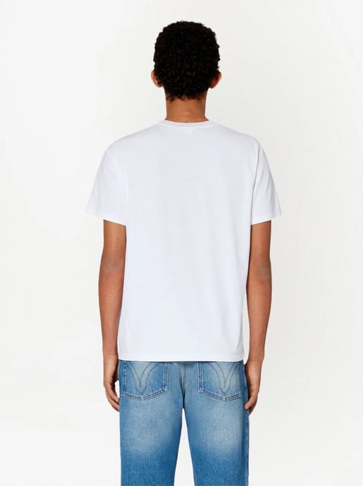 Ami De Coeur Red Embroidered Logo T-Shirt in White - Image 4
