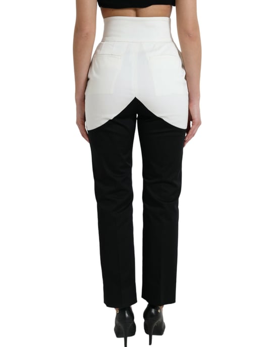 Tweekleurige Designerbroek Strak Met Rits - Image 3