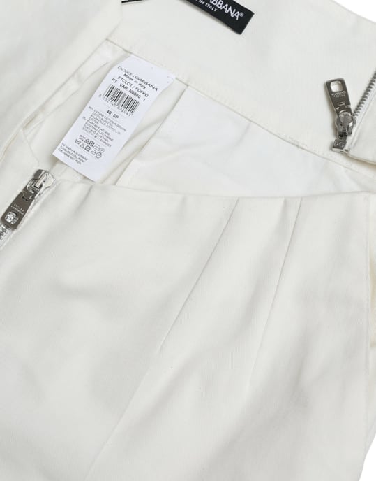 Tweekleurige Designerbroek Strak Met Rits - Image 5