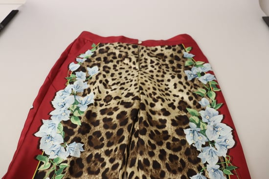 Leopardprint Broek met Bloemen Zijpaneel - Image 4