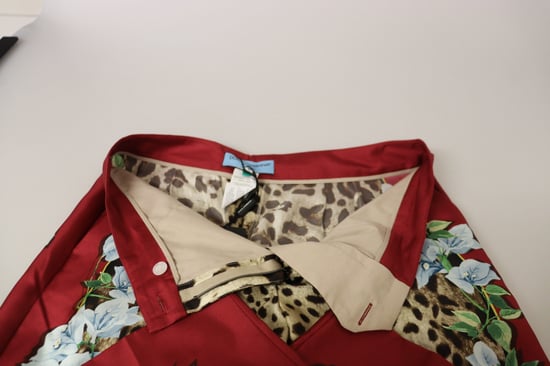 Leopardprint Broek met Bloemen Zijpaneel - Image 5