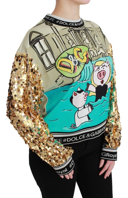 Sequin Sleeve Knit Sweater - Image 2