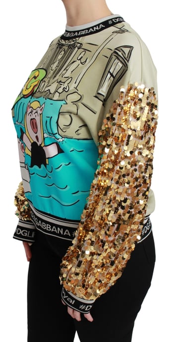 Sequin Sleeve Knit Sweater - Image 3