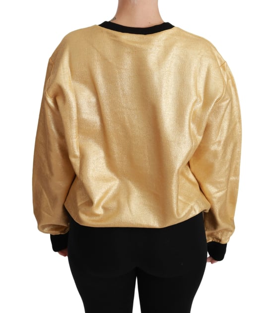 Dolce Gabbana Metallic Sweatshirt Goud - Image 4