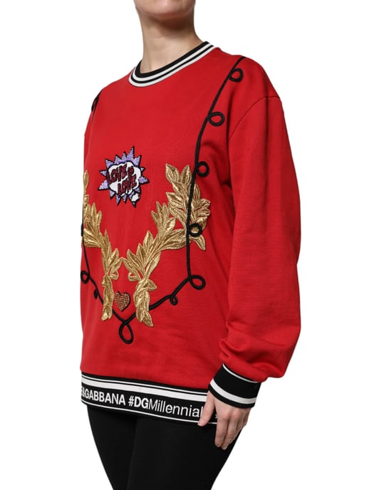 Broderad Crew Neck Sweatshirt - Image 3