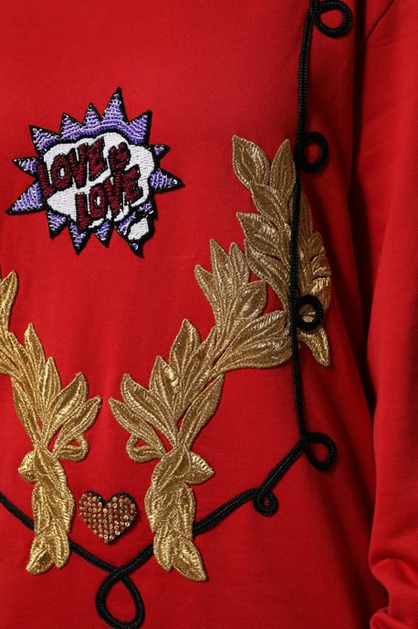 Broderad Crew Neck Sweatshirt - Image 6