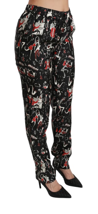 Gedrukte Zijden Broek Muziekontwerp - Image 3