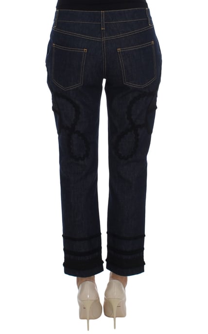 Lace-details Cropped Jeans - Image 3