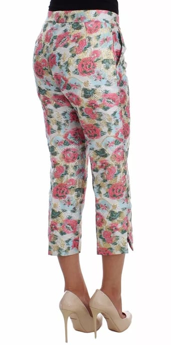 Bloemenbrokaat Broek Korte Stijl - Image 2