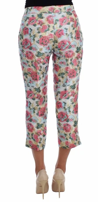 Bloemenbrokaat Broek Korte Stijl - Image 4