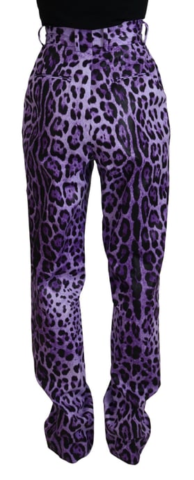 Paarse Luipaardprint Broek Relaxed Fit - Image 3