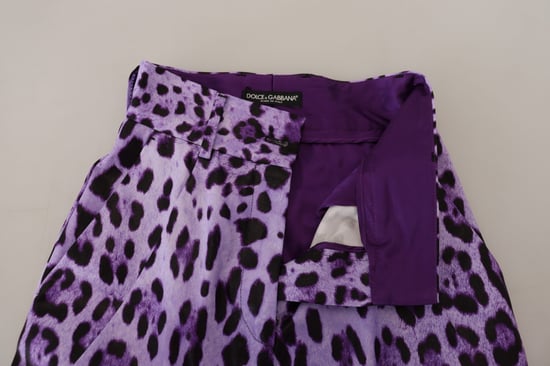 Paarse Luipaardprint Broek Relaxed Fit - Image 4