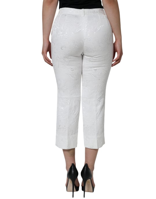 Florale Brocade Cropped Broek - Image 4