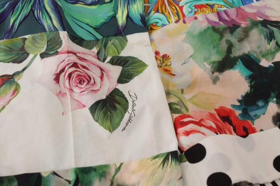 Blommig Patchwork Högmidjade Shorts - Image 4