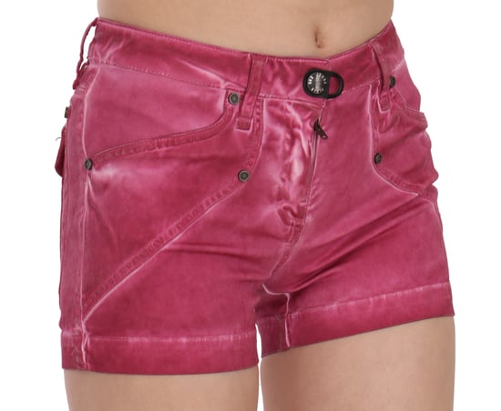 Plein Sud Pan70241 Rosa Denim Shorts - Image 2