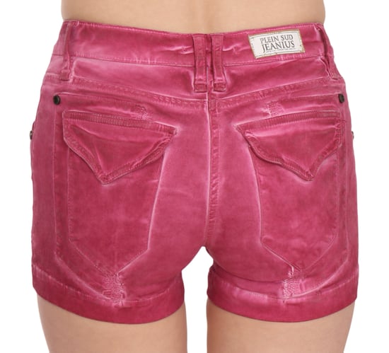 Plein Sud Pan70241 Rosa Denim Shorts - Image 4