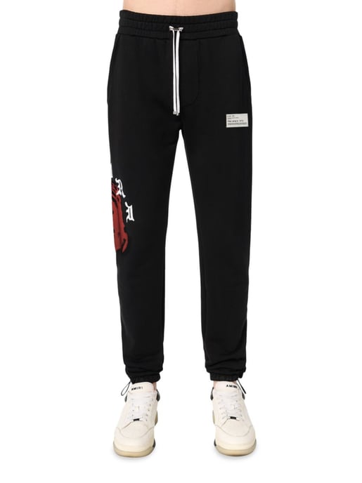Wes Lang Solar Kings Joggers in Black - Image 1