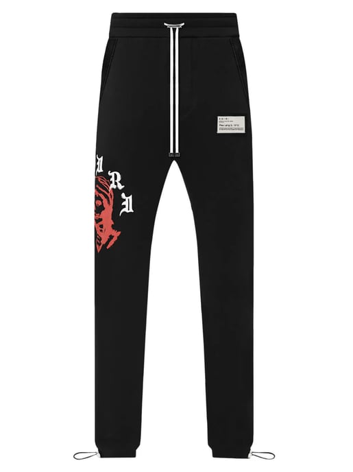 Wes Lang Solar Kings Joggers in Black - Image 2