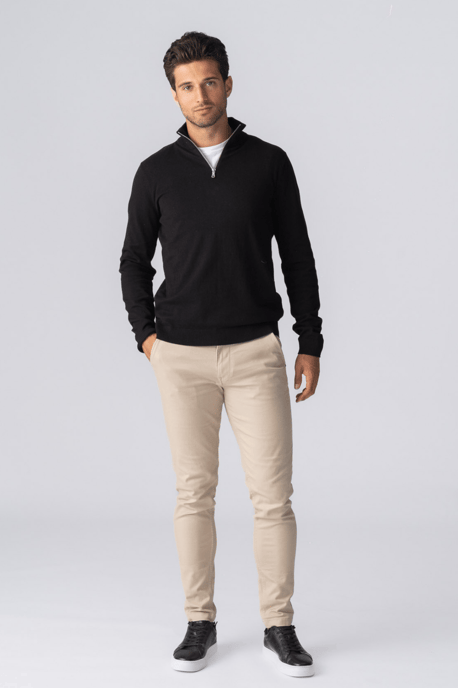 Pullover Halve Rits - Zwart - Image 5