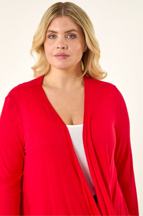 Curve Waterfall Front Jersey Cardigan - Image 4