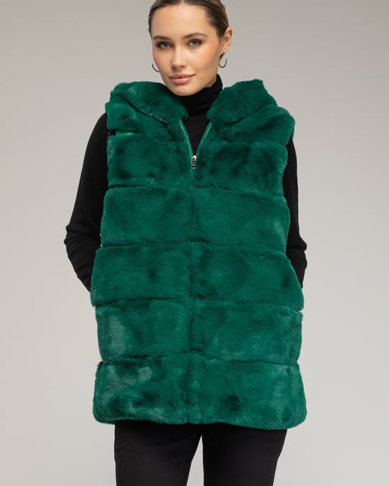 Läderväst med huva - Image 3
