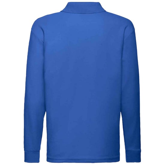 Fruit of the Loom Kinderen/Kinderen Lange Mouw Pique Polo Shirt (Koningsblauw) - Image 2