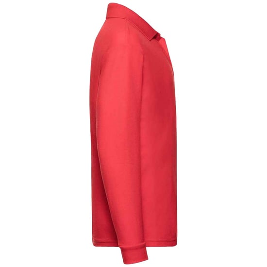 Fruit of the Loom Kinderen/Kinderen Lange Mouw Pique Polo Shirt (Rood) - Image 3
