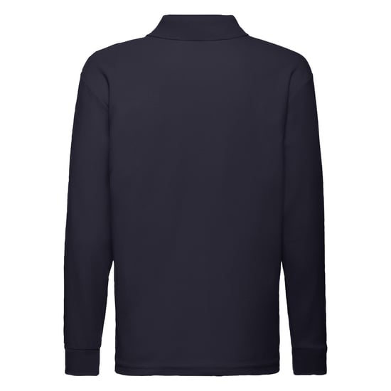 Fruit of the Loom Polo shirt met lange mouwen voor kinderen/Kinderen (Deep Navy) - Image 2