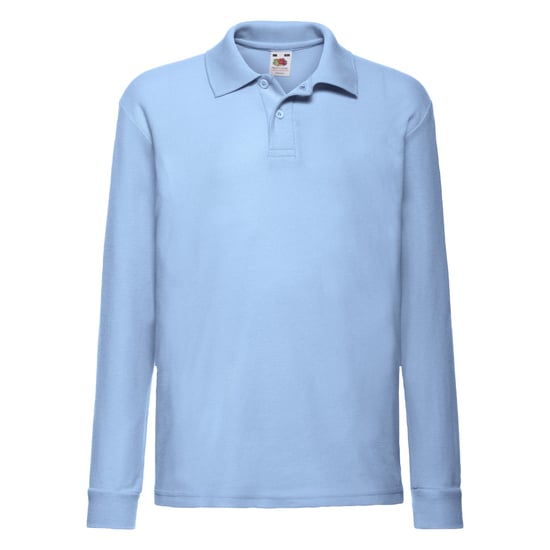 Fruit of the Loom Polo shirt met lange mouwen voor kinderen/Kinderen (Hemelsblauw) - Image 1